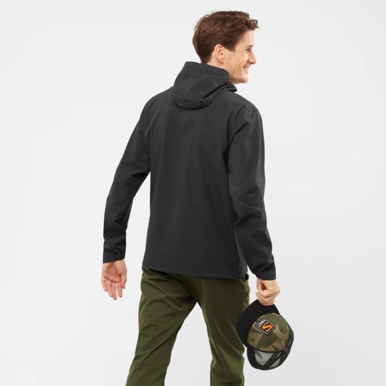 Salomon Essential Waterproof 2.5 L Men's Shell Jackets Black | CA 64F27